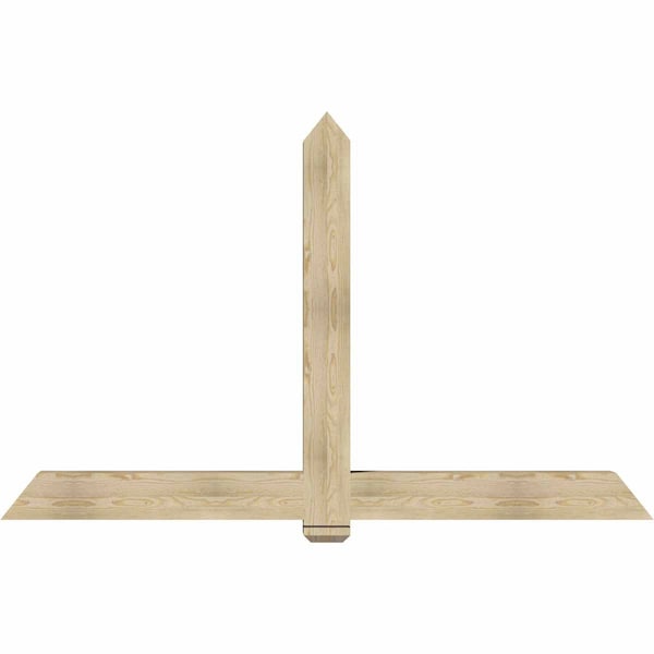 Ekena Millwork Eugene Rough Sawn Timber Gable Bracket, Douglas Fir, 84"W x 53"H x 6"D x 6"F, 15/12 Pitch GBW084X53X0606EUG00RDF - main